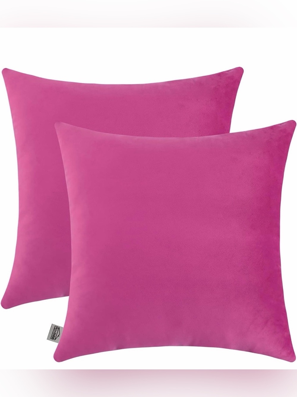 Plush Velvet Decorative Throw Pillow Covers - Hot Pink Qty 8